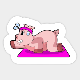 Pig Yoga Gymnastics Sticker
